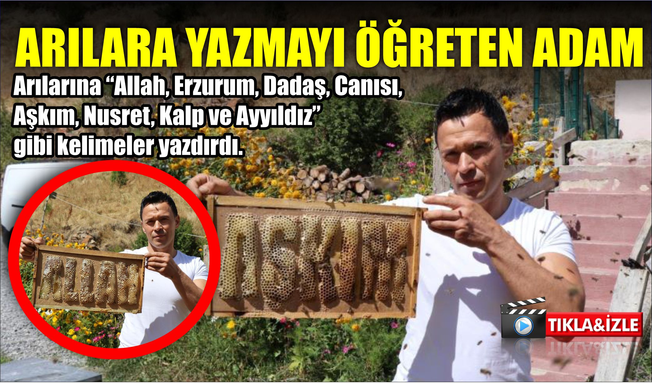 ARILARA YAZMAYI ÖĞRETEN ADAM  