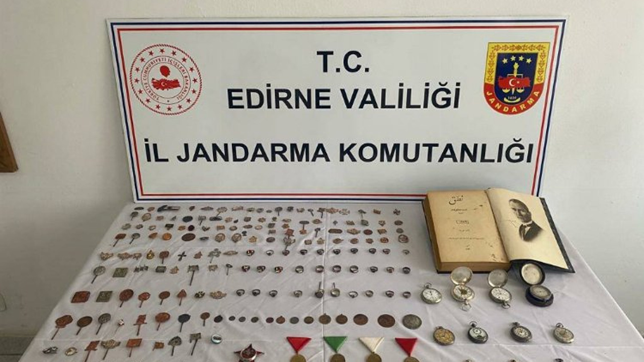 Edirne Jandarması'ndan Uzunköprü'de tarihi eser operasyonu