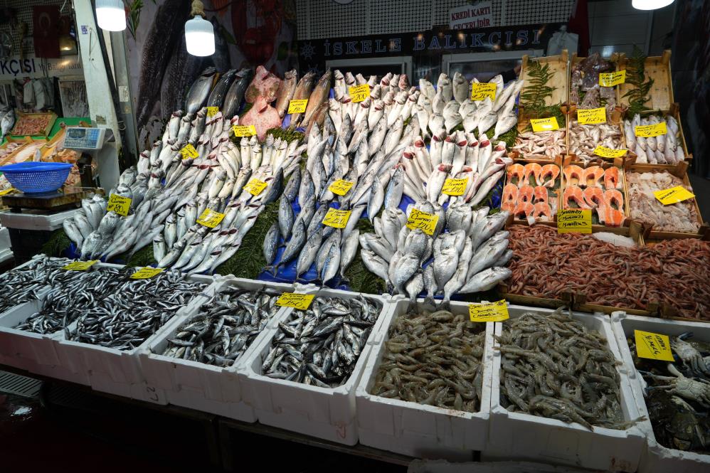 İstanbul’da balık tezgahlarında çeşitliliğinin