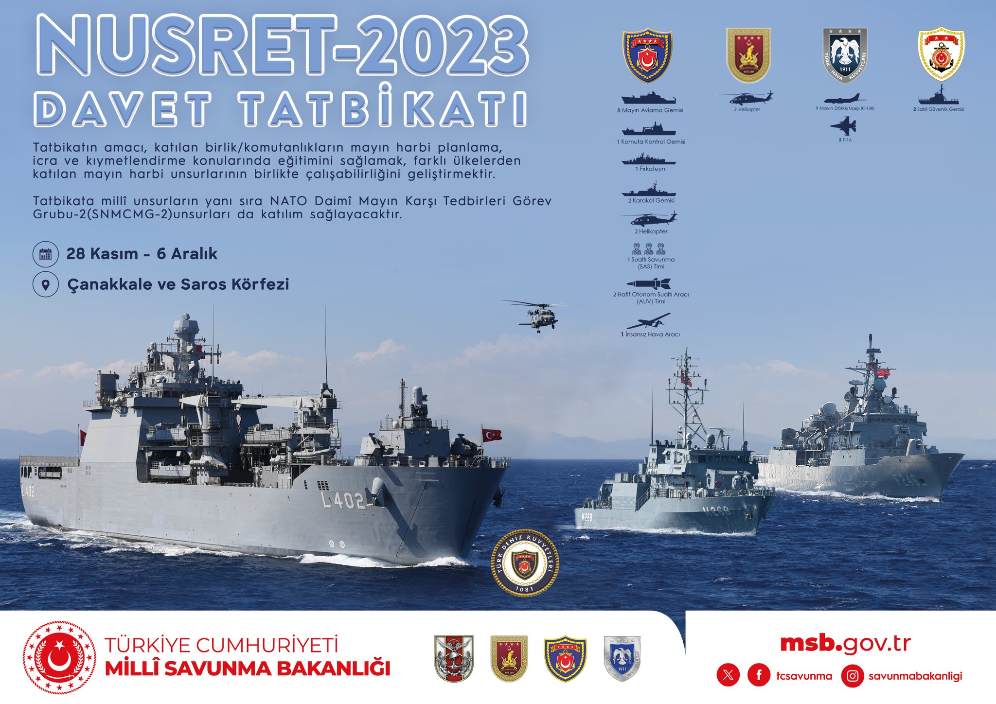 NUSRET-2023 DAVET TATBİKATI