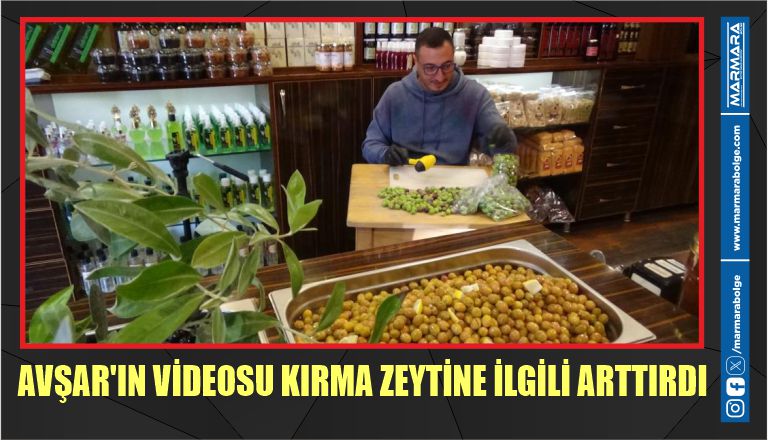 AVŞAR’IN VİDEOSU KIRMA ZEYTİNE İLGİLİ ARTTIRDI