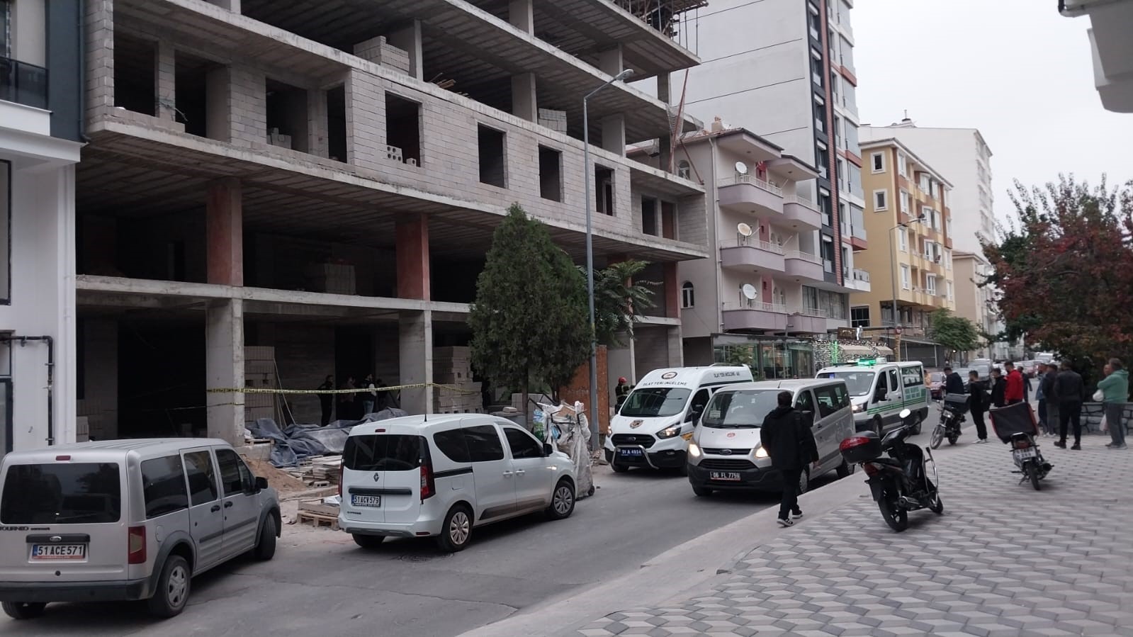 Niğde’de inşaat halindeki apartmanın