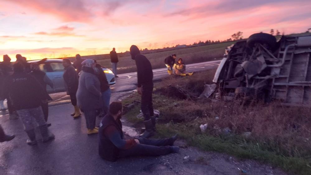 Silivri Gazitepe-Kadıköy kavşağında işçileri