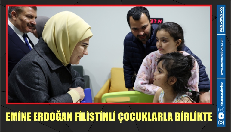 EMİNE ERDOĞAN FİLİSTİNLİ ÇOCUKLARLA BİRLİKTE