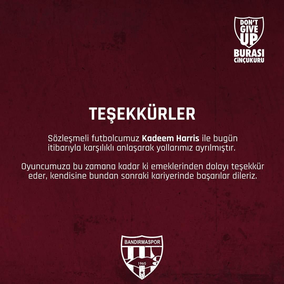 Bandırmaspor, Kadeem Harris ile