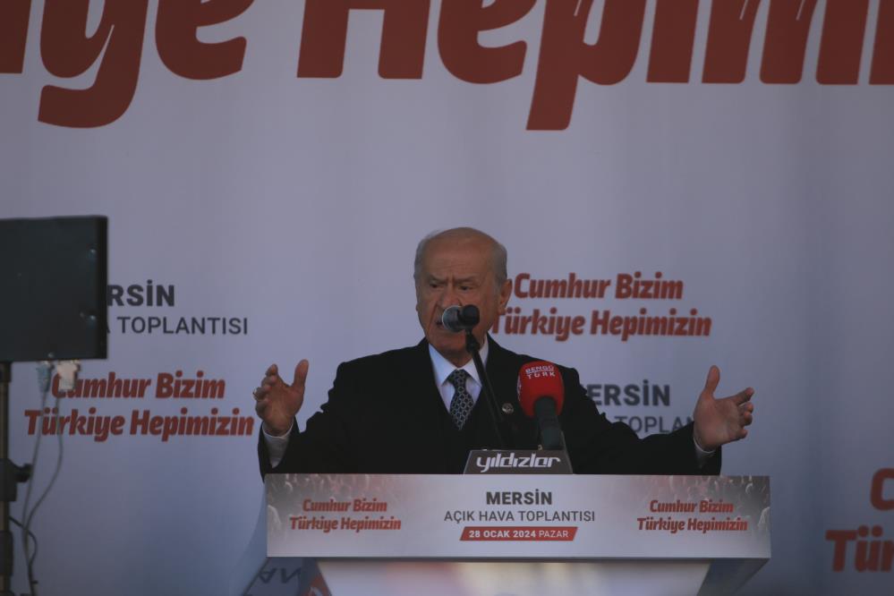 BAHÇELİ MERSİN MİTİNGİNDE CHP’Yİ HEDEF ALDI