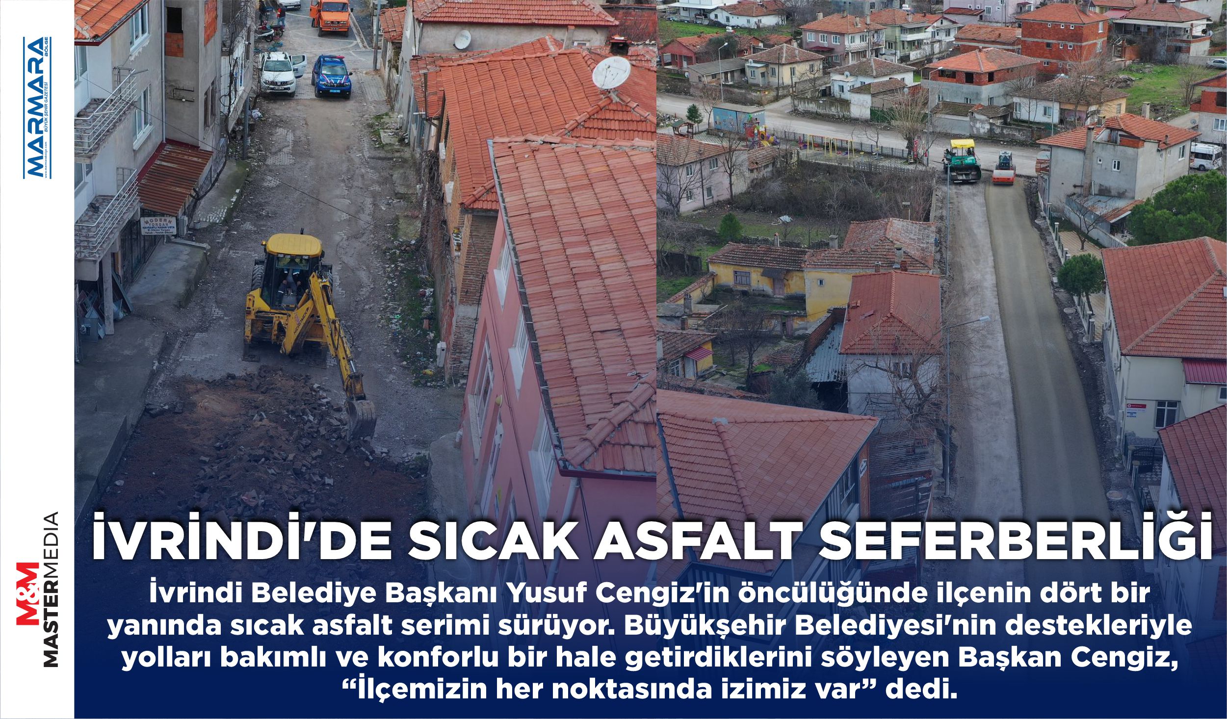 İVRİNDİ’DE SICAK ASFALT SEFERBERLİĞİ