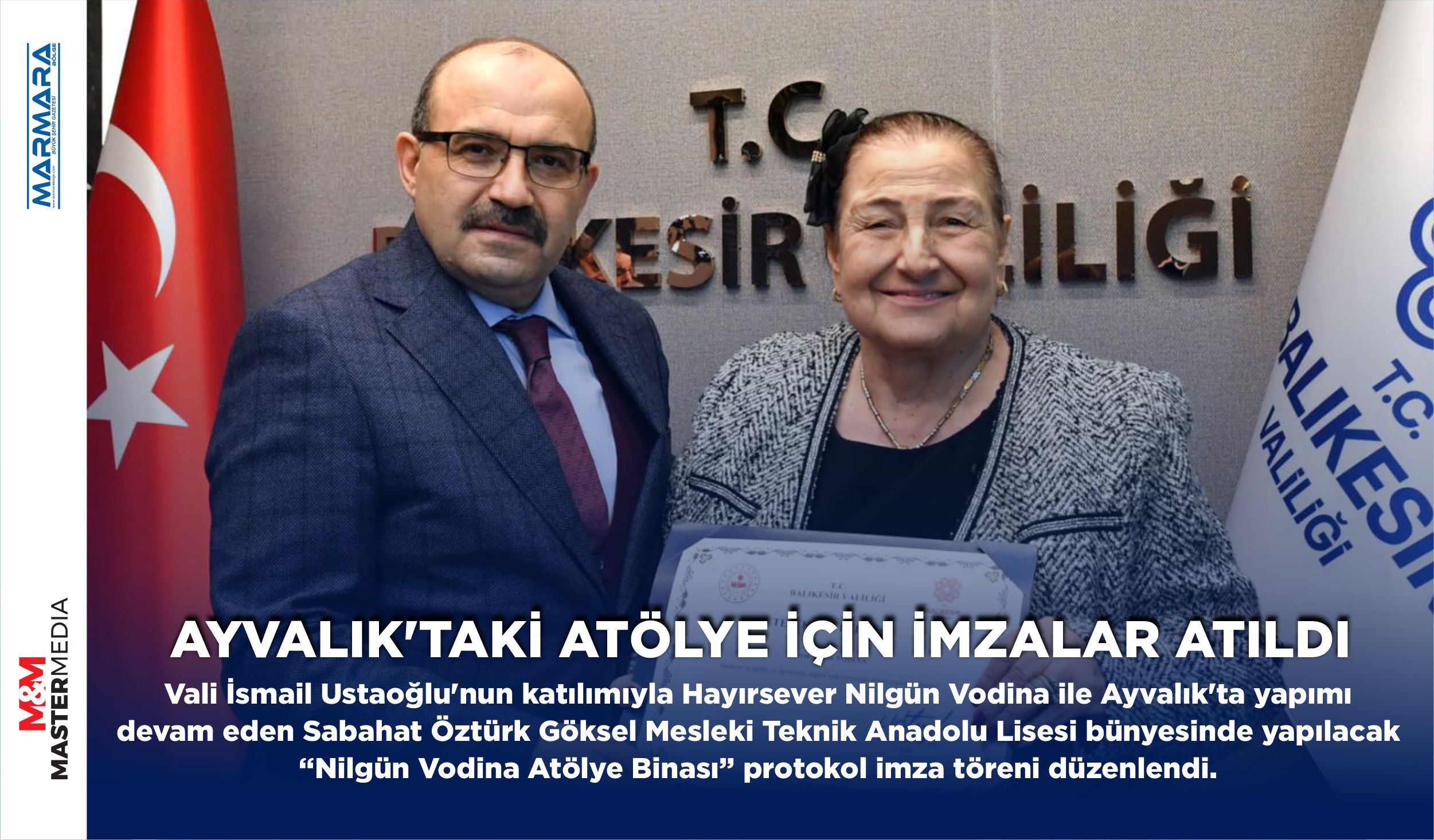 AYVALIK’TAKİ ATÖLYE İÇİN İMZALAR ATILDI