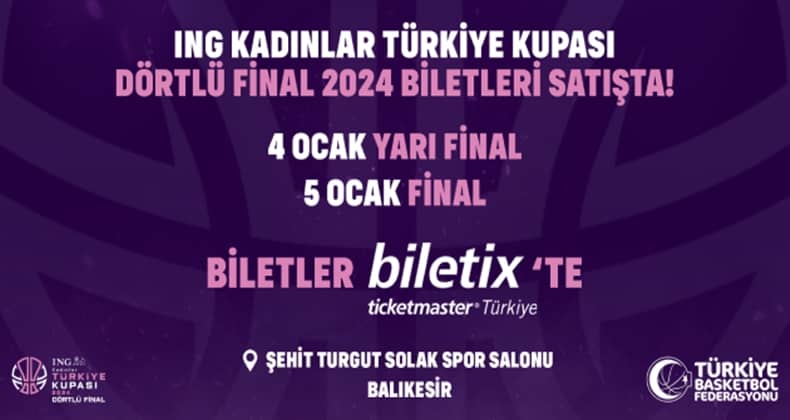 ING Kadinlar Turkiye Kupasi Dortlu Final 2024 biletleri satista - Marmara Bölge: Balıkesir Son Dakika Haberleri ile Hava Durumu