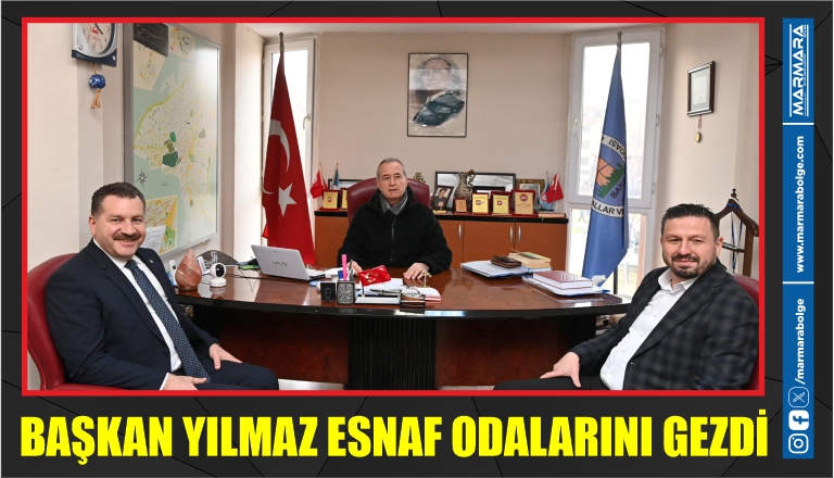 BAŞKAN YILMAZ ESNAF ODALARINI GEZDİ