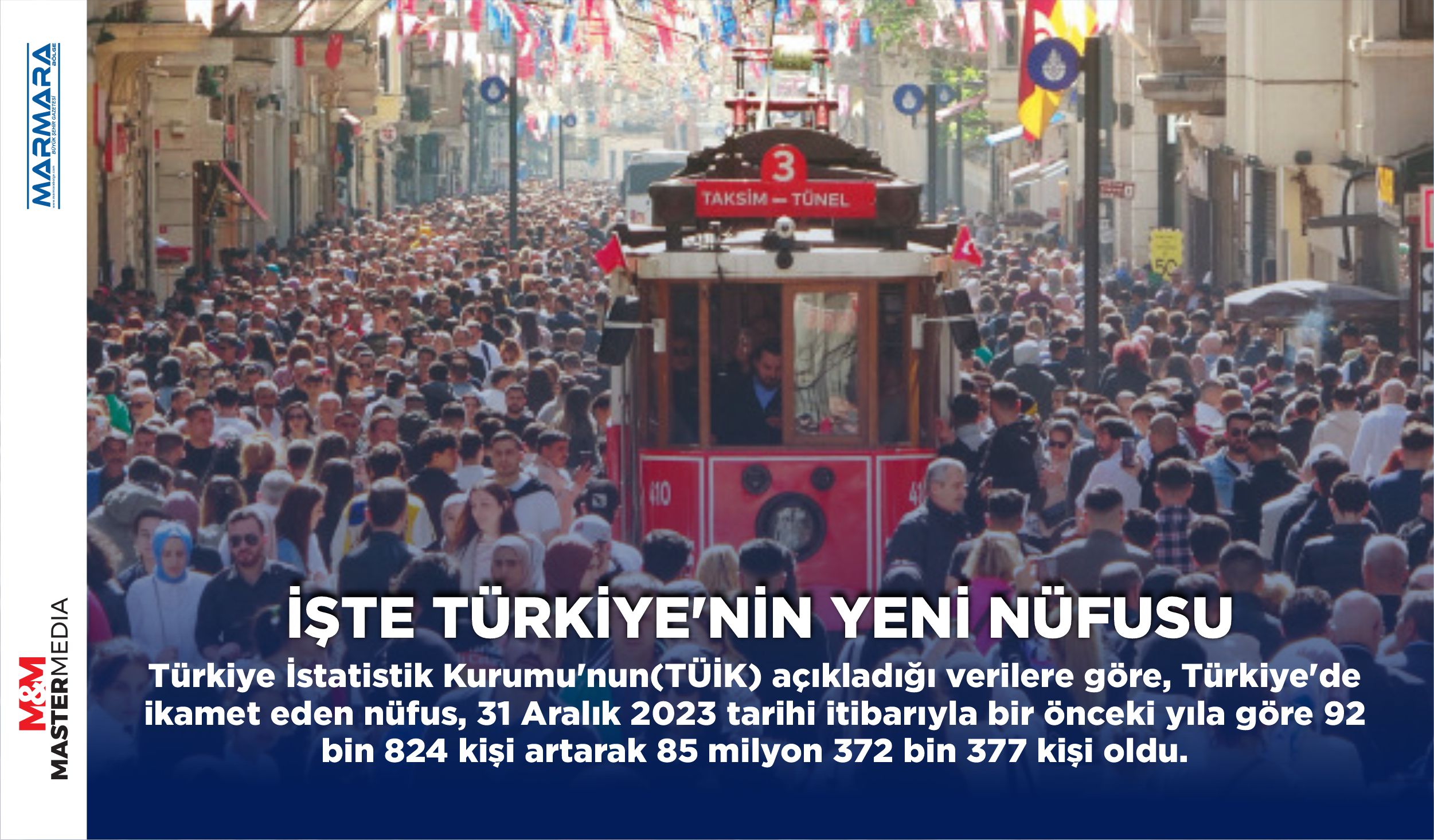 İŞTE TÜRKİYE’NİN YENİ NÜFUSU