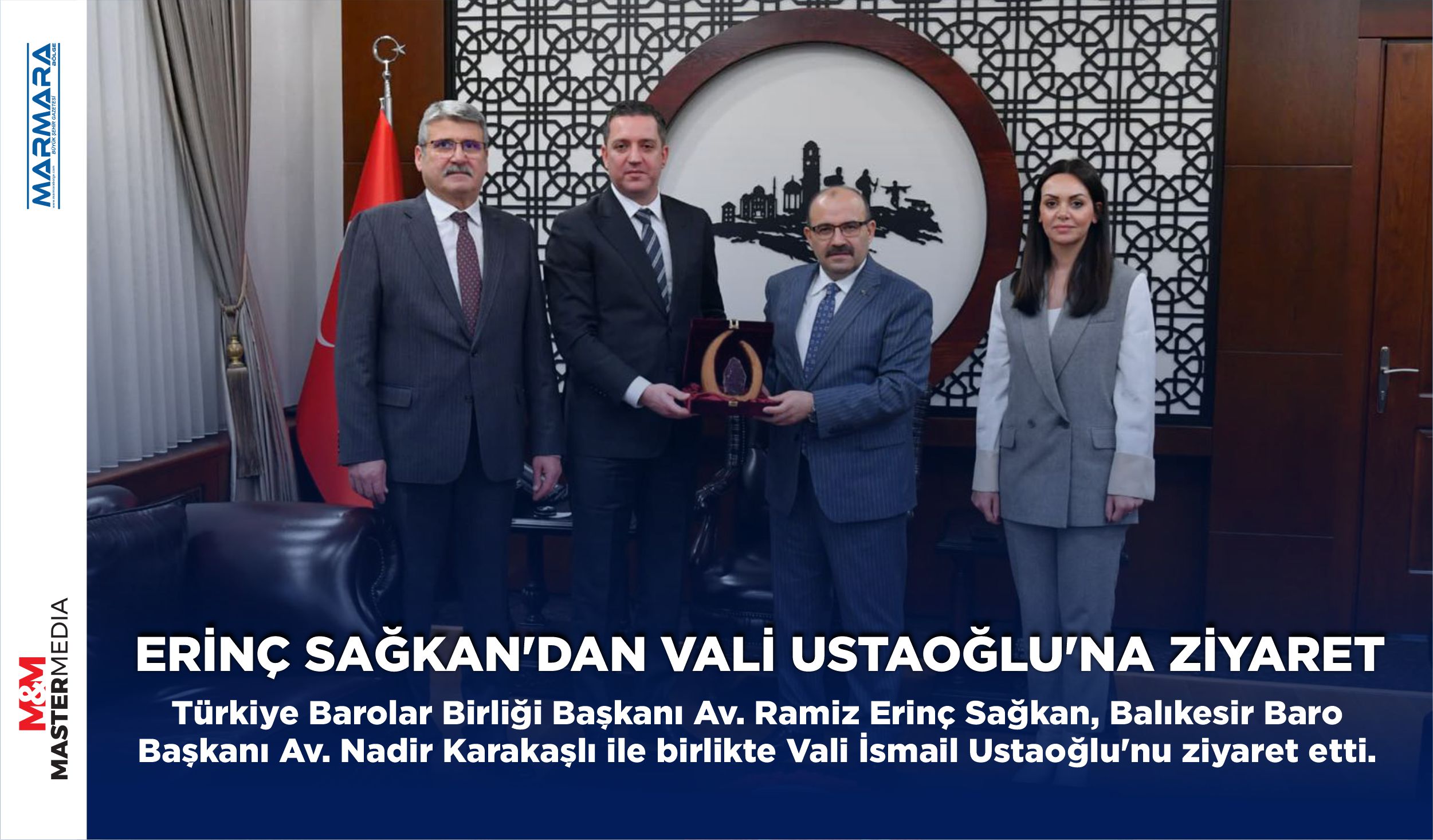 ERİNÇ SAĞKAN’DAN VALİ USTAOĞLU’NA ZİYARET