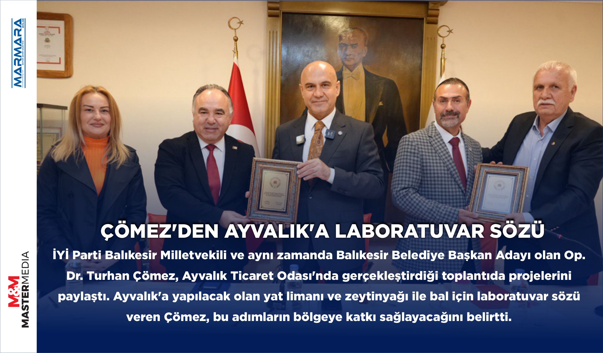 ÇÖMEZ’DEN AYVALIK’A LABORATUVAR SÖZÜ