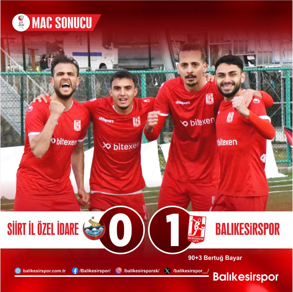 BALKES SİİRT’TEN 3 PUANLA DÖNDÜ