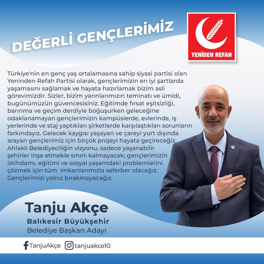 TANJU AKÇE’DEN GENÇLERE DESTEK