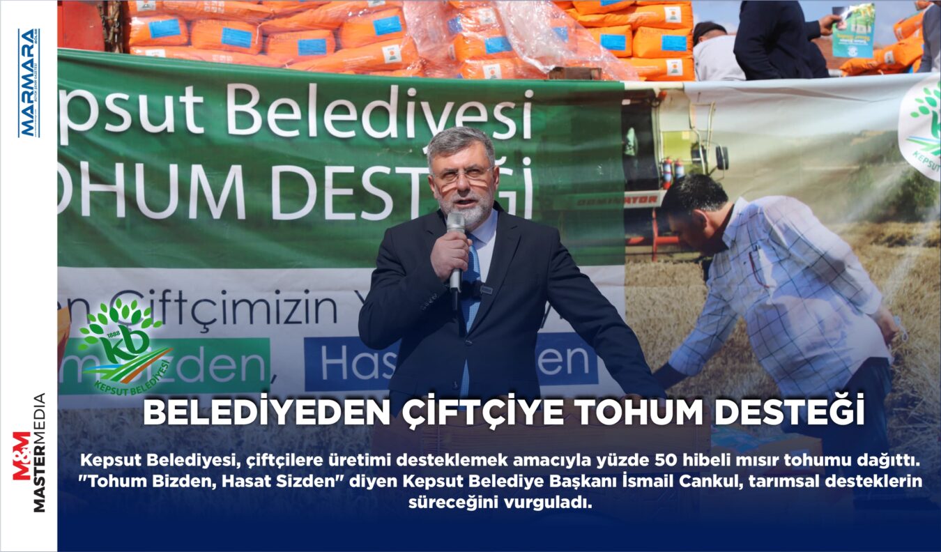 BELEDİYEDEN ÇİFTÇİYE TOHUM DESTEĞİ