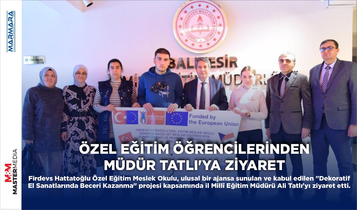 ÖZEL EĞİTİM ÖĞRENCİLERİNDEN MÜDÜR TATLI’YA ZİYARET