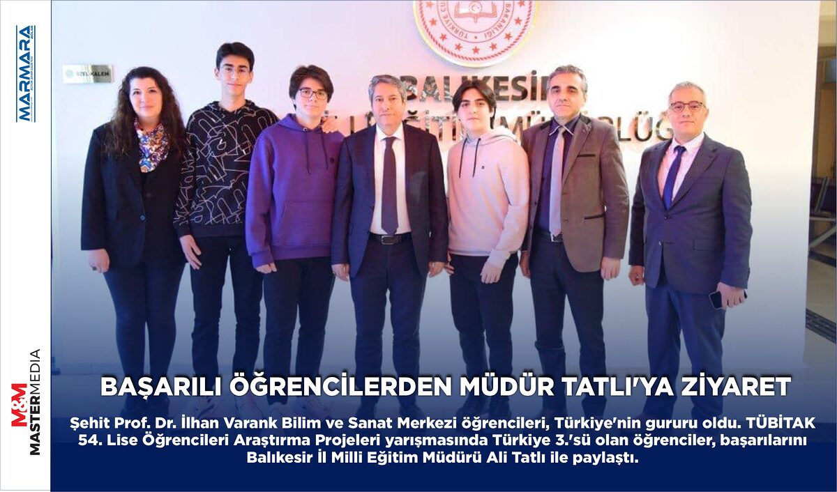 BAŞARILI ÖĞRENCİLERDEN MÜDÜR TATLI’YA ZİYARET