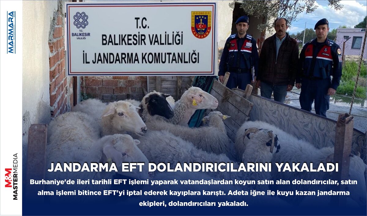 JANDARMA EFT DOLANDIRICILARINI YAKALADI 