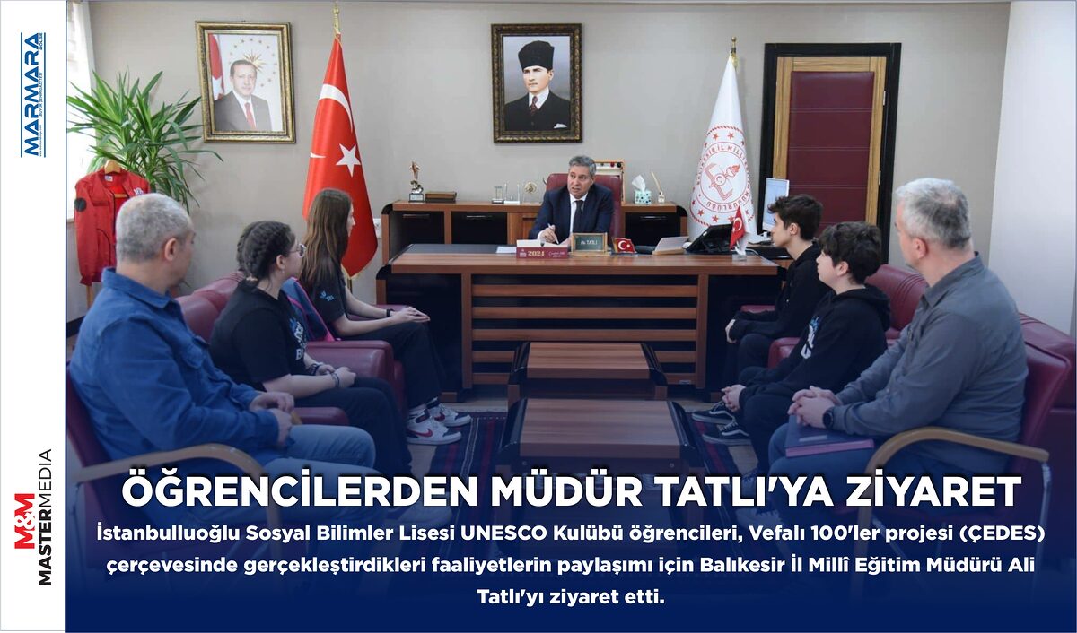 ÖĞRENCİLERDEN MÜDÜR TATLI’YA ZİYARET