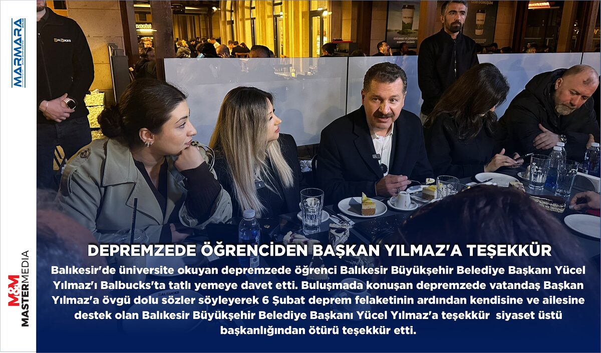 DEPREMZEDE ÖĞRENCİDEN BAŞKAN YILMAZ’A TEŞEKKÜR