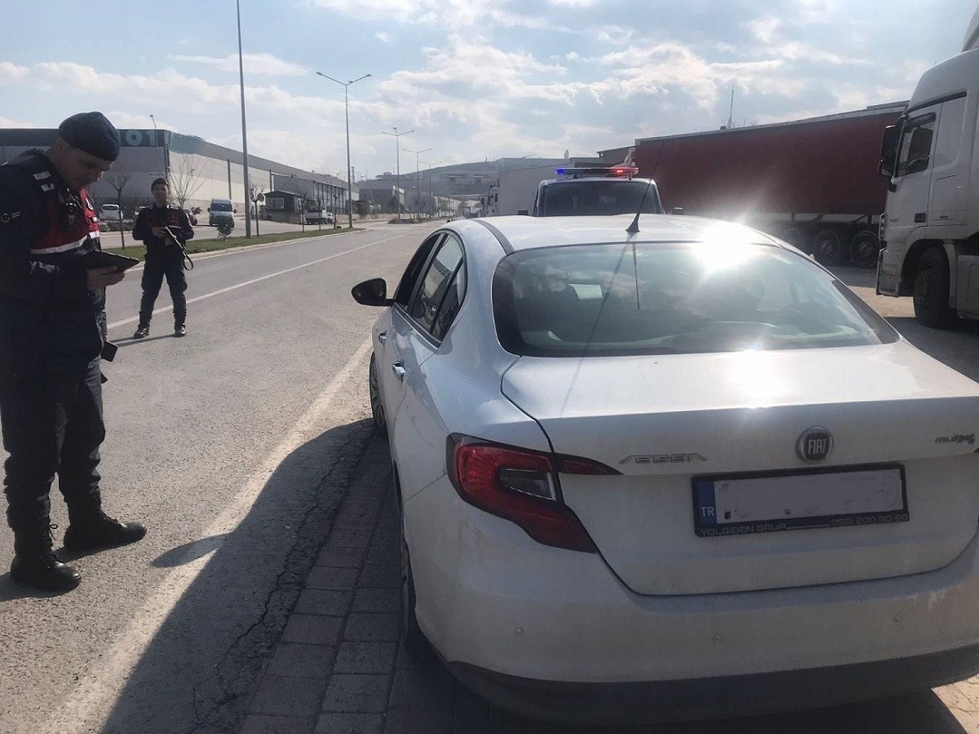 Balıkesir'de, jandarma trafik ekipleri,