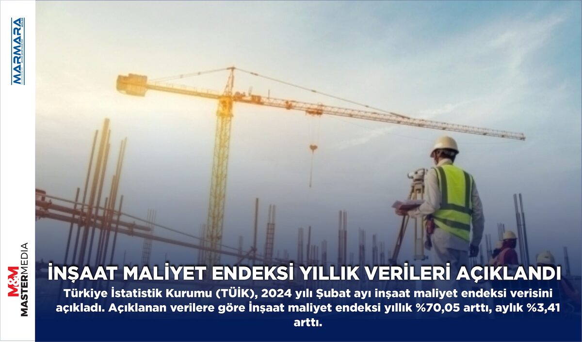 İNŞAAT MALİYET ENDEKSİ YILLIK VERİLERİ AÇIKLANDI