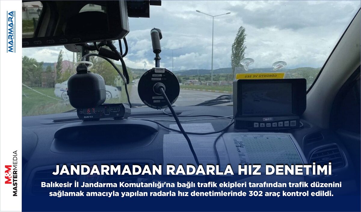 JANDARMADAN RADARLA HIZ DENETİMİ