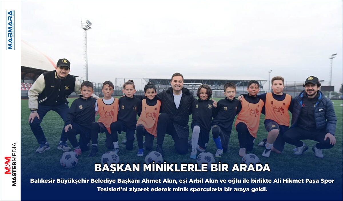 BAŞKAN MİNİKLERLE BİR ARADA