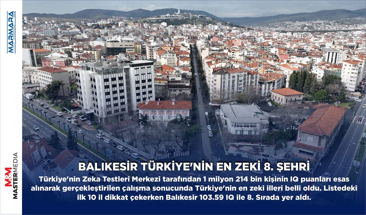 BALIKESİR TÜRKİYE’NİN EN ZEKİ 8. ŞEHRİ