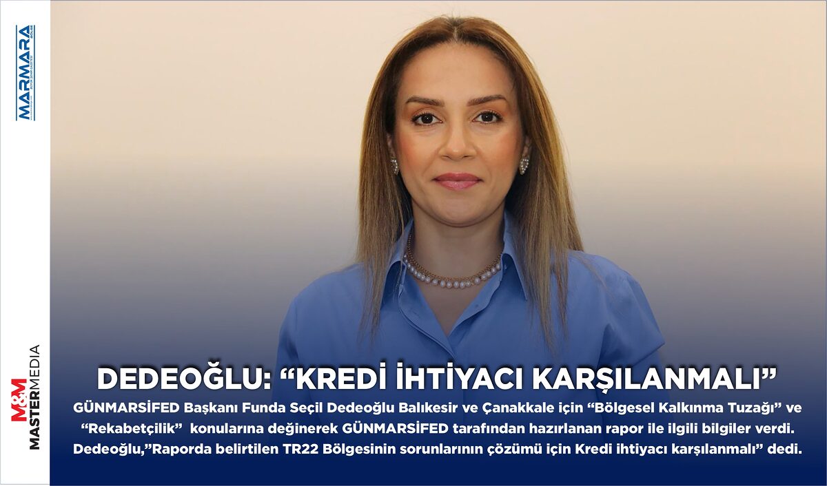 DEDEOĞLU: “KREDİ İHTİYACI KARŞILANMALI”