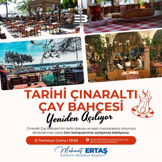 TARİHİ ÇINARALTI ÇAY BAHÇESİ YENİLENEN YÜZÜYLE HİZMETE BAŞLIYOR