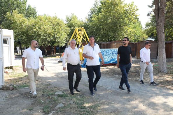 Mehmet Ertaş, Zeytinli Fuar Alanı Çalışmalarını İnceledi