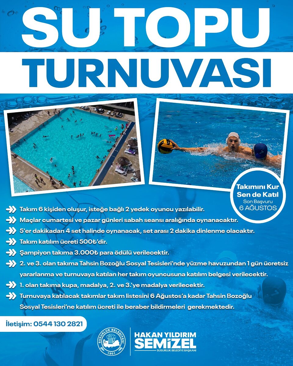 SU TOPU TURNUVASI BAŞLIYOR