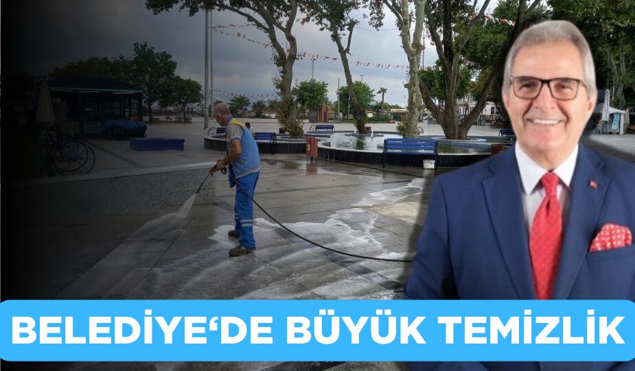 BANDIRMA CUMHURİYET MEYDANI’NDA HİJYEN SEFERBERLİĞİ