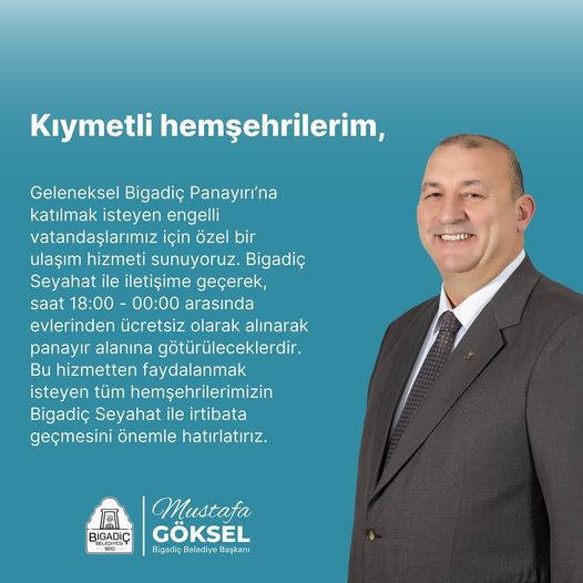 ENGELLİ VATANDAŞLARIMIZA ÜCRETSİZ ULAŞIM HİZMETİ