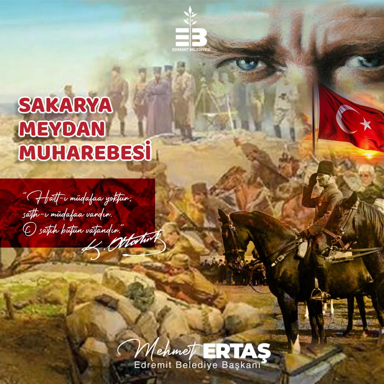 Başkan Mehmet Ertaş’tan Sakarya Meydan Muharebesi’nin 103. Yılı Mesajı