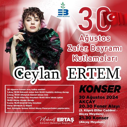 CEYLAN ERTEM EDREMİT’TE SAHNE ALACAK