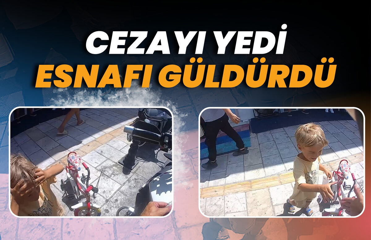 ÇOCUĞA CEZA YAZAN TRAFİK POLİSİ YÜZLERİ GÜLÜMSETTİ