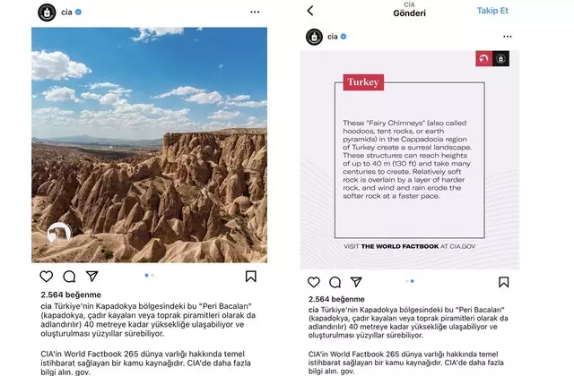 CIA’DAN KAPADOKYA PAYLAŞIMI: SOSYAL MEDYADA GÜNDEM OLDU