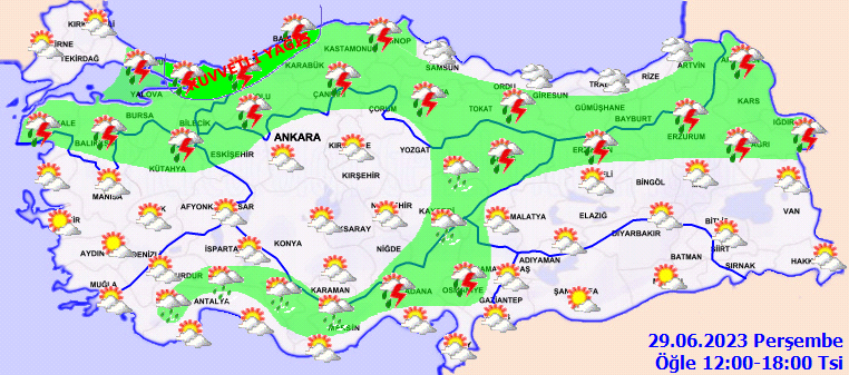 10 ile kuvvetli yagis uyarisi - Marmara Bölge: Balıkesir Son Dakika Haberleri ile Hava Durumu