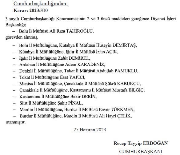 12 SEHRIN MUFTUSU DEGISTI - Marmara Bölge: Balıkesir Son Dakika Haberleri ile Hava Durumu