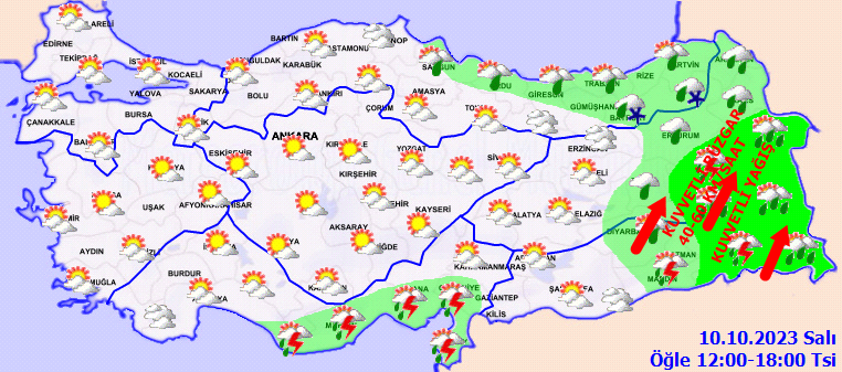 1729372492 331 Meteorolojiden 12 il icin kuvvetli uyari - Marmara Bölge: Balıkesir Son Dakika Haberleri ile Hava Durumu