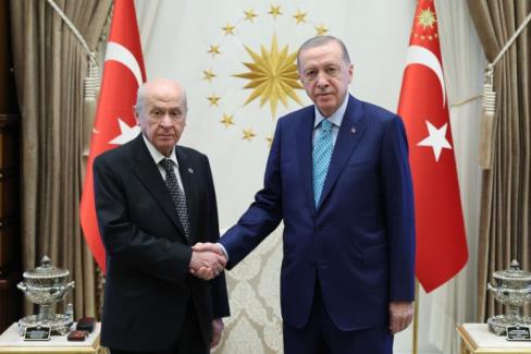 Cumhurbaşkanı Erdoğan, Bahçeli ile görüştü