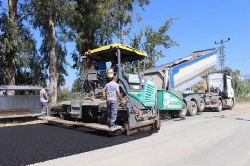 Naras köprüsüne sıcak asfalt