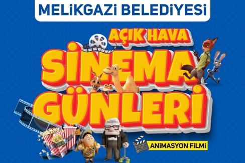 Kayseri Melikgazi’de açık hava sinema günleri başlıyor