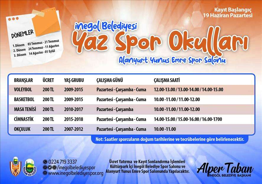 1729410660 262 Bursa Inegolde yaz spor okullari basliyor - Marmara Bölge: Balıkesir Son Dakika Haberleri ile Hava Durumu