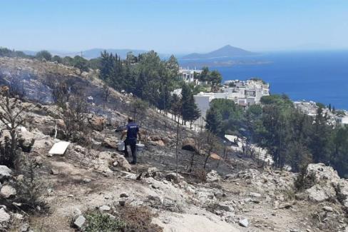 Bodrum'daki peşi sıra yangınlar destek ekipleriyle kontrol altında