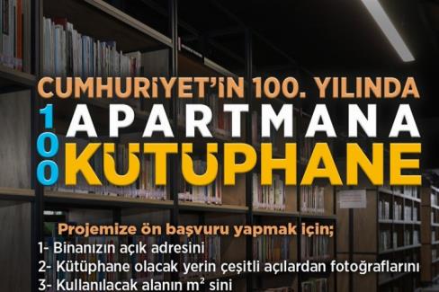 Kayseri Talas’ta 100 apartmana 100 kütüphane