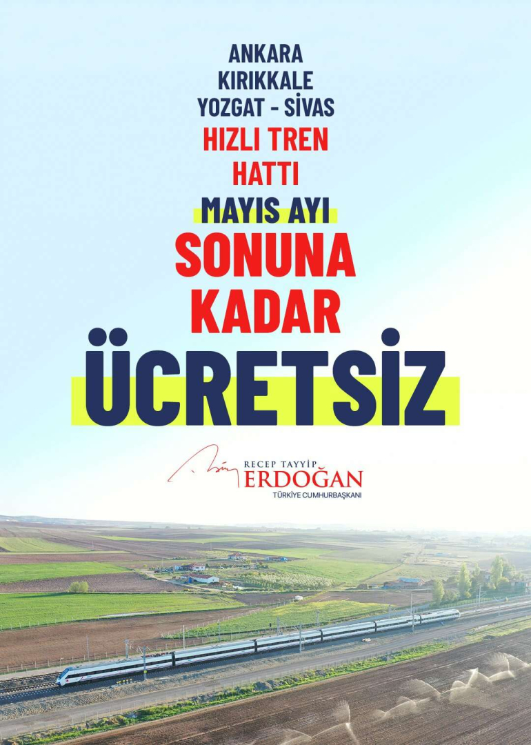 1729541922 752 Erdogan duyurdu Ankara Sivas Hizli Treni 1 ay ucretsiz olacak - Marmara Bölge: Balıkesir Son Dakika Haberleri ile Hava Durumu